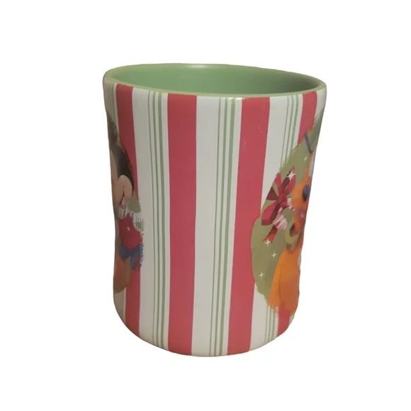 Disney Store Christmas Mug Mickey|Minnie|Pluto Candy Cane Stripes - Picture 4 of 6